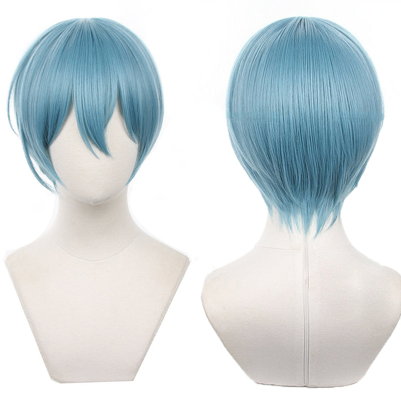 Anime Blue Lock  Yo Hiori Cosplay Wigs Blue Short Wigs