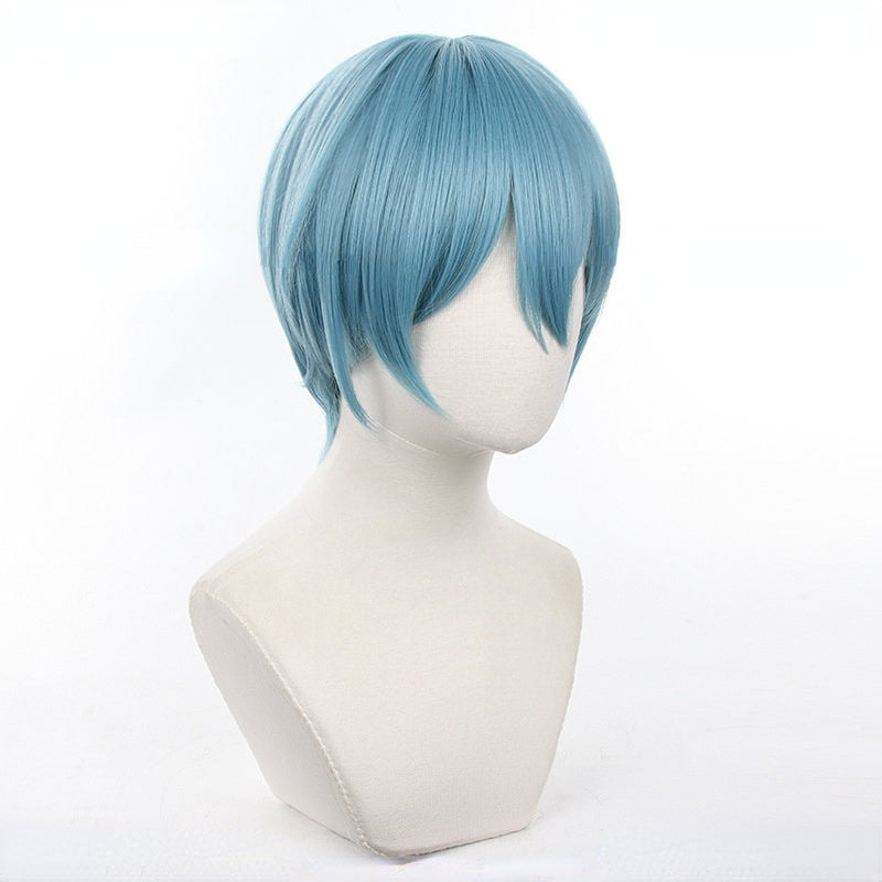 Anime Blue Lock  Yo Hiori Cosplay Wigs Blue Short Wigs