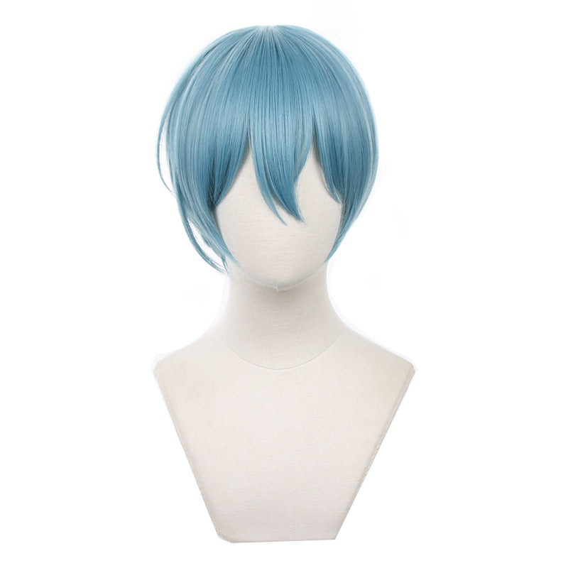 Anime Blue Lock  Yo Hiori Cosplay Wigs Blue Short Wigs