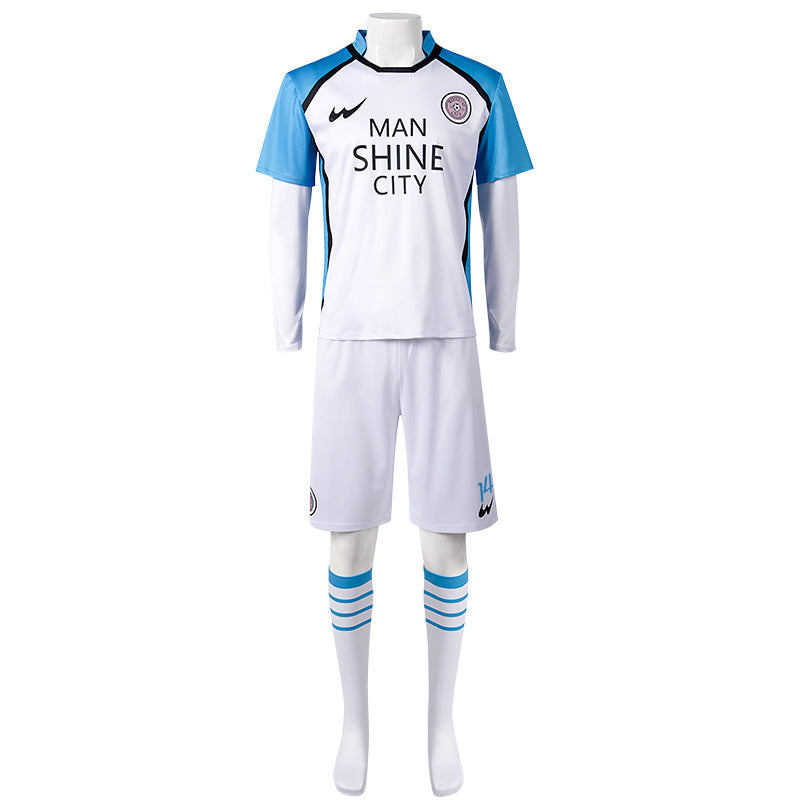 Anime Blue Lock Manshine City Jersey Costume Cosplay Outfit