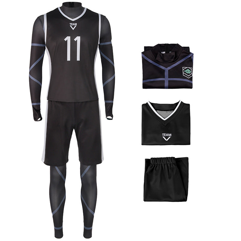Anime Blue Lock Seishiro Nagi Team V Uniform Cosplay Costume NO.11 Jersey Costume Outfit