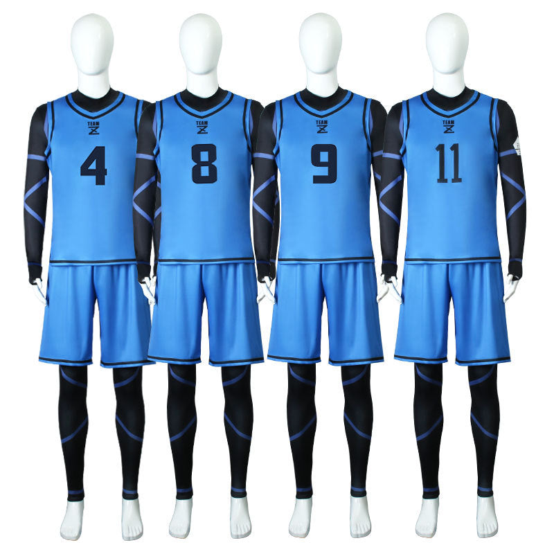 Anime Blue Lock Team Z Jersey Costume Cosplay Outfit