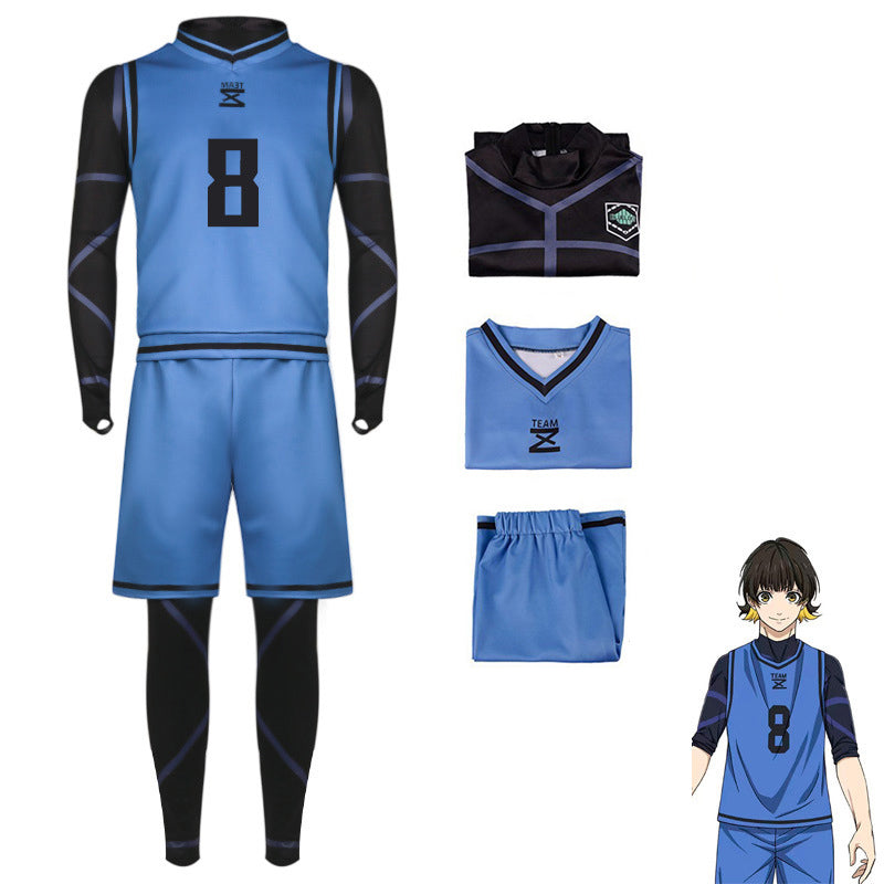 Anime Blue Lock Team Z Jersey Costume Cosplay Outfit