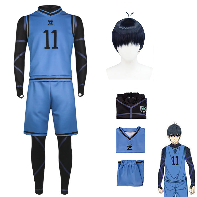 Anime Blue Lock Yoichi Isagi Costume BLUELOCK  Team Z NO.11 Jersey Full Set Costume