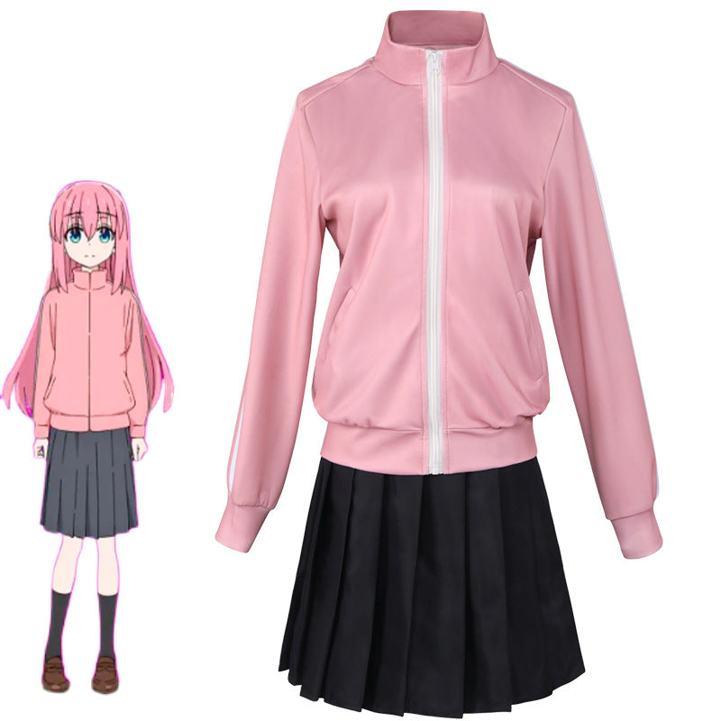 Anime Bocchi the Rock! Hitori Gotoh Cosplay Costume Uniform Halloween Costume