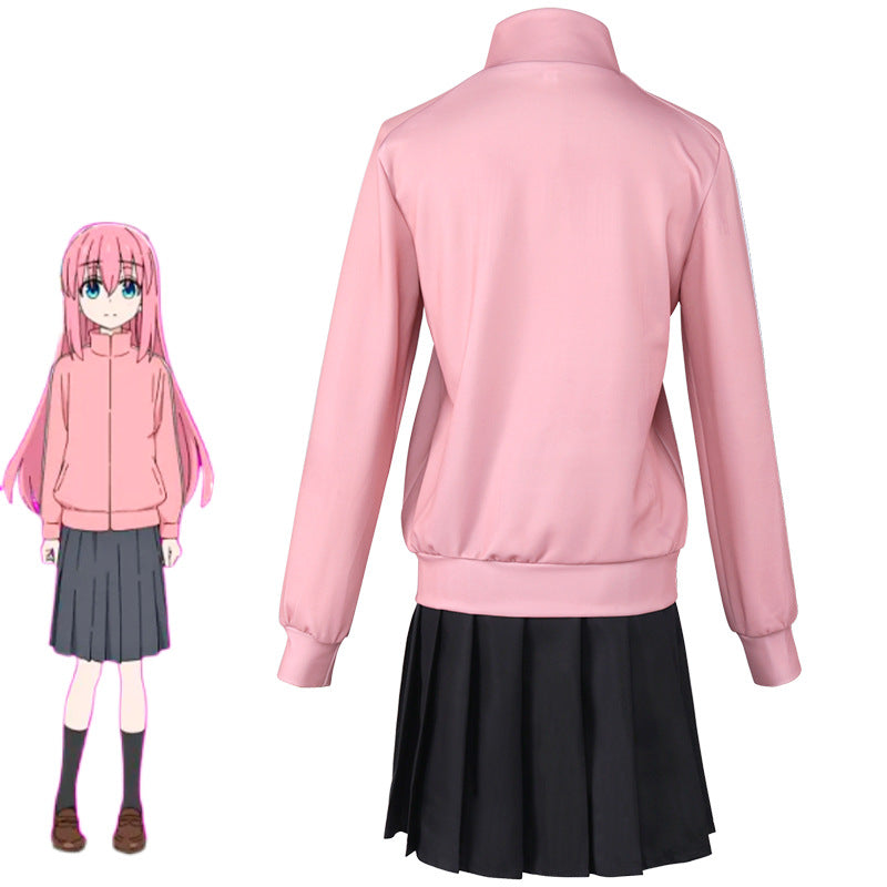 Anime Bocchi the Rock! Hitori Gotoh Cosplay Costume Uniform Halloween Costume
