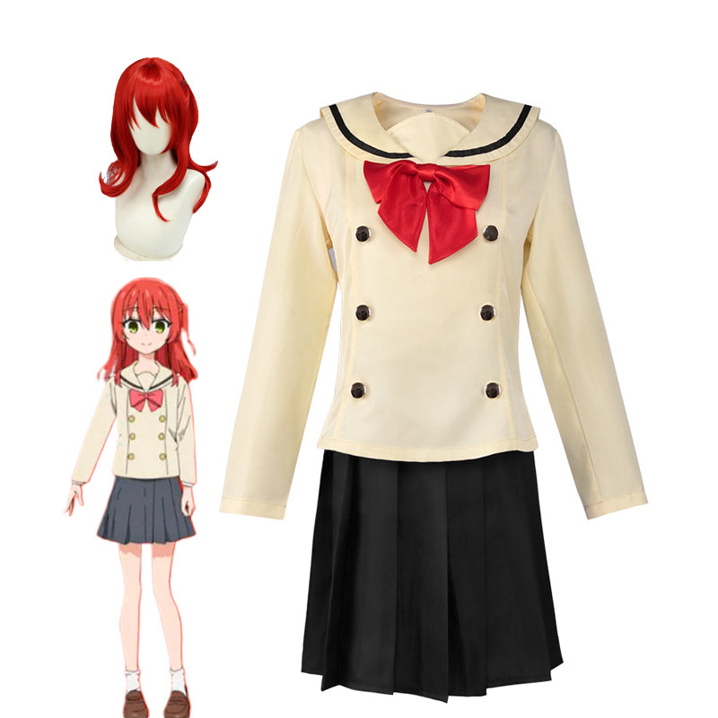 Anime Bocchi the Rock! Ikuyo Kita Full Set Costume Wigs Wigs Halloween Carnival Costume Set