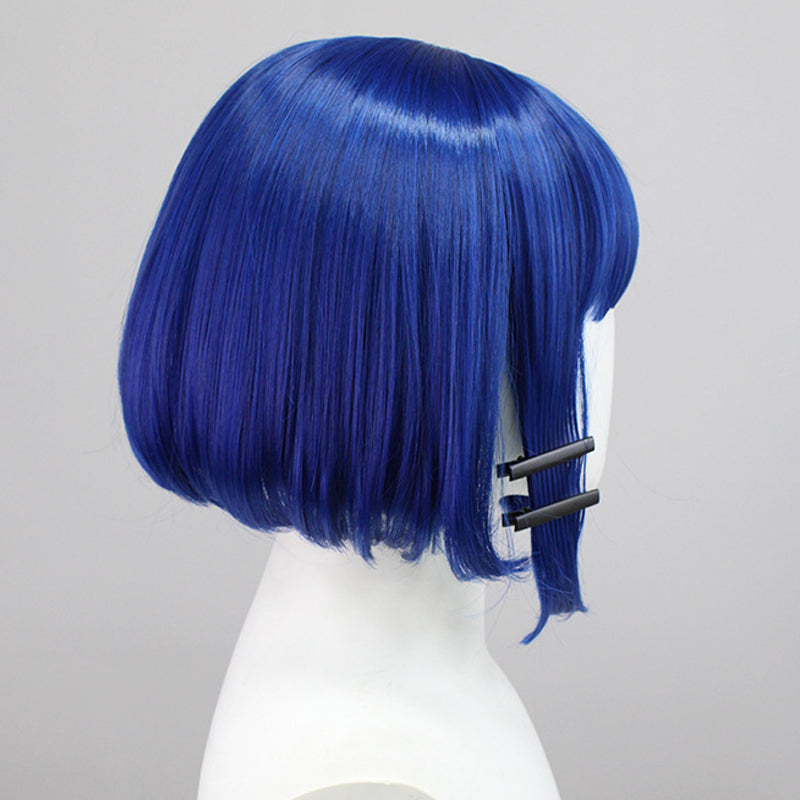 Anime Bocchi the Rock! Ryo Yamada Cosplay Wigs Blue Short Wigs