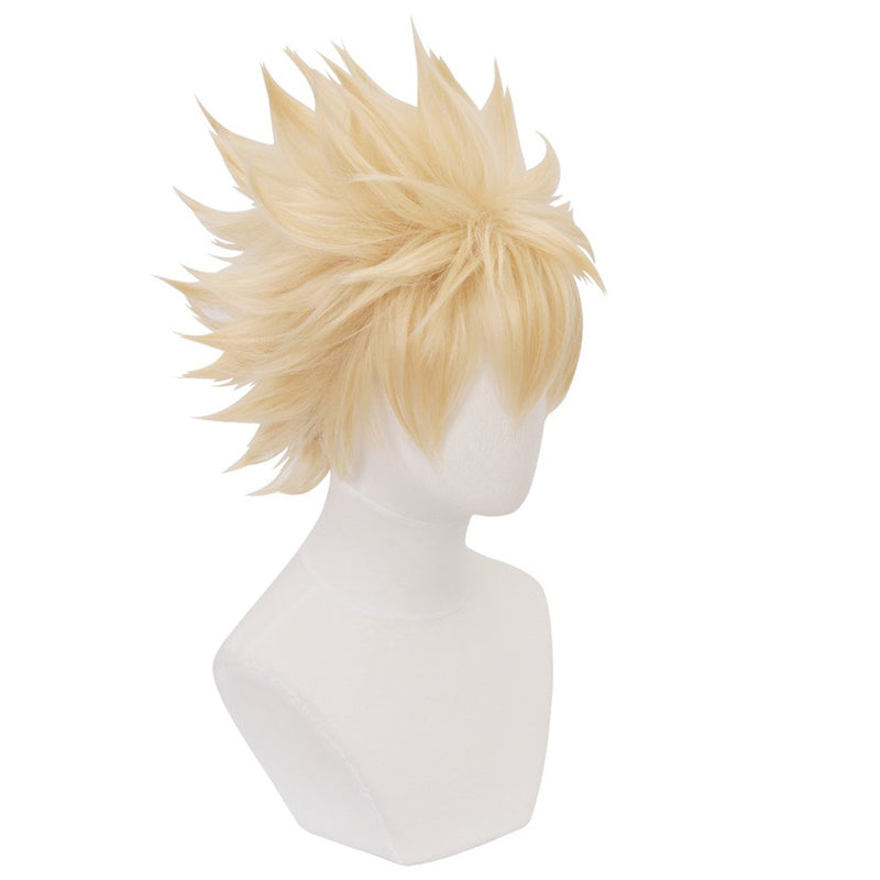 Katsuki Bakugo Cosplay Wigs Kacchan Halloween Cosplay Golden Short Wigs