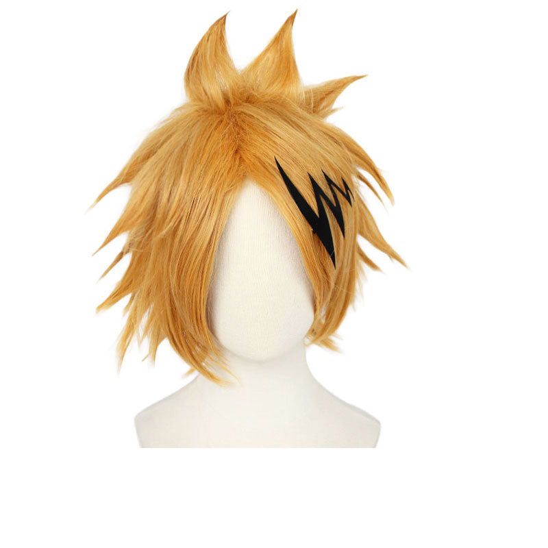Denki Kaminari School Uniform Costume With Wigs Halloween Cosplay Costume Outfit Set