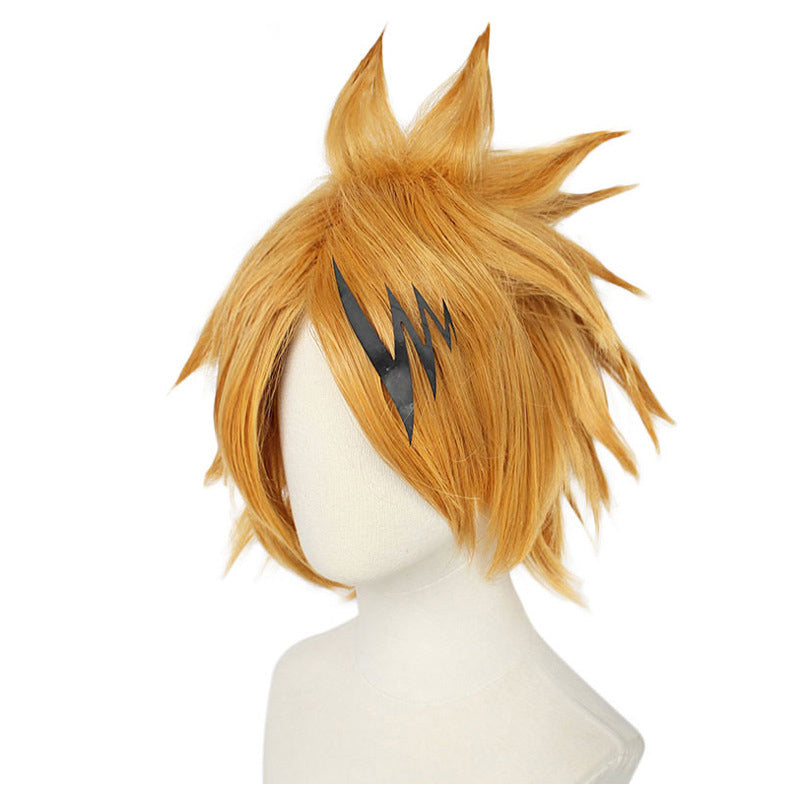 Denki Kaminari Cosplay Wigs Golden Wigs Halloween Costume Accessories