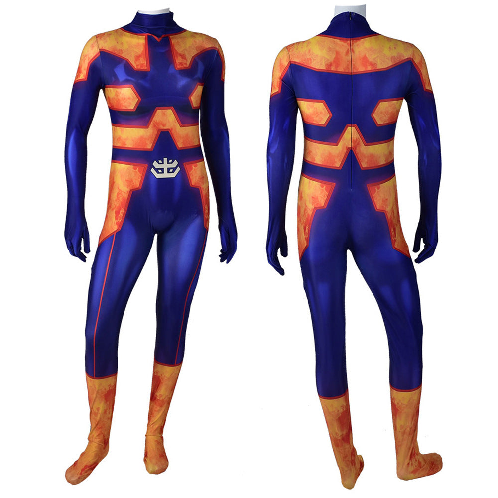 Anime Boku No Hero / My Hero Academia Flame Hero: Endeavor Enji Todoroki Zentai Costume Cosplay Jumpsuit