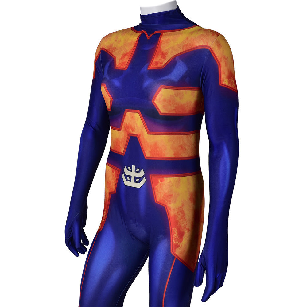 Anime Boku No Hero / My Hero Academia Flame Hero: Endeavor Enji Todoroki Zentai Costume Cosplay Jumpsuit