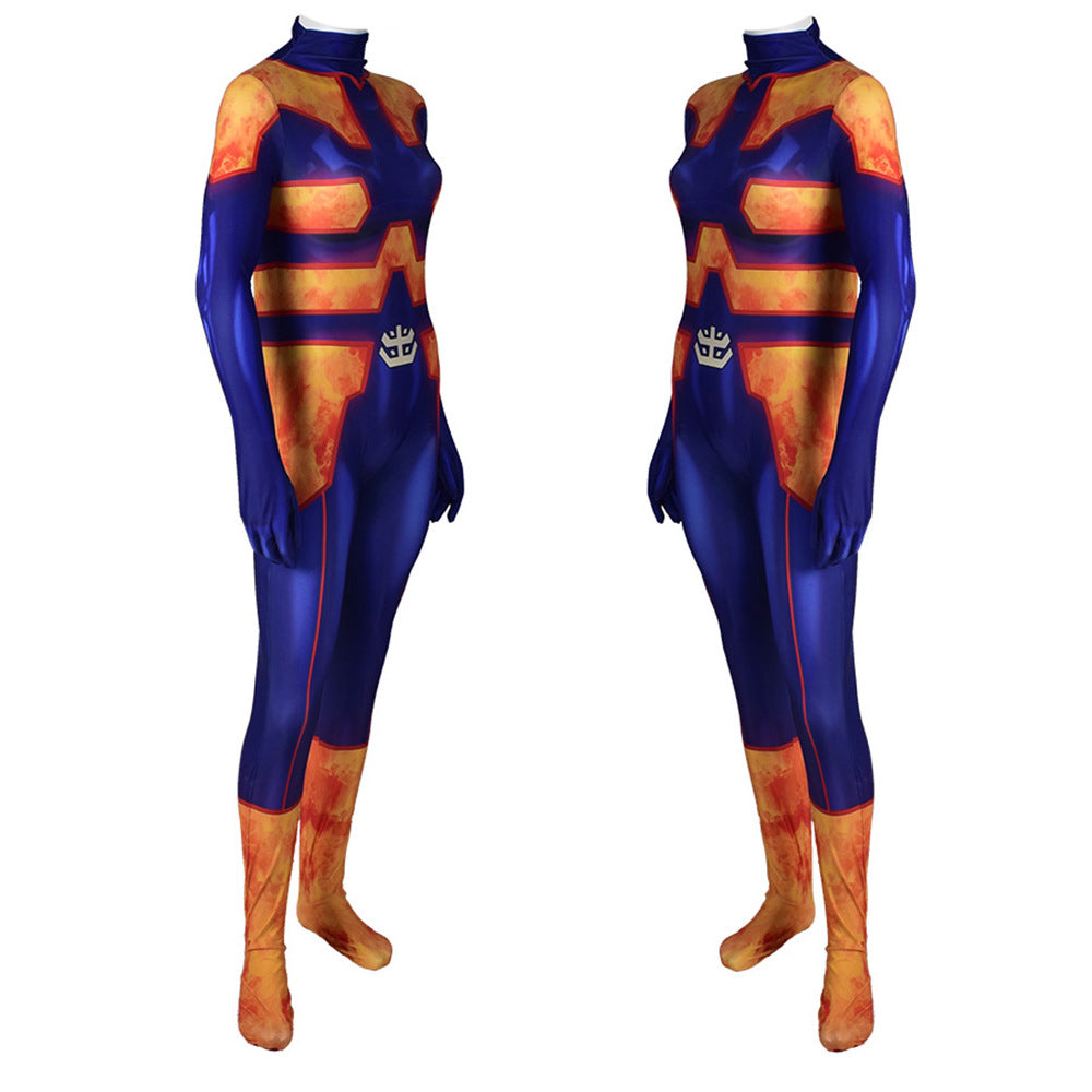 Anime Boku No Hero / My Hero Academia Flame Hero: Endeavor Enji Todoroki Zentai Costume Cosplay Jumpsuit