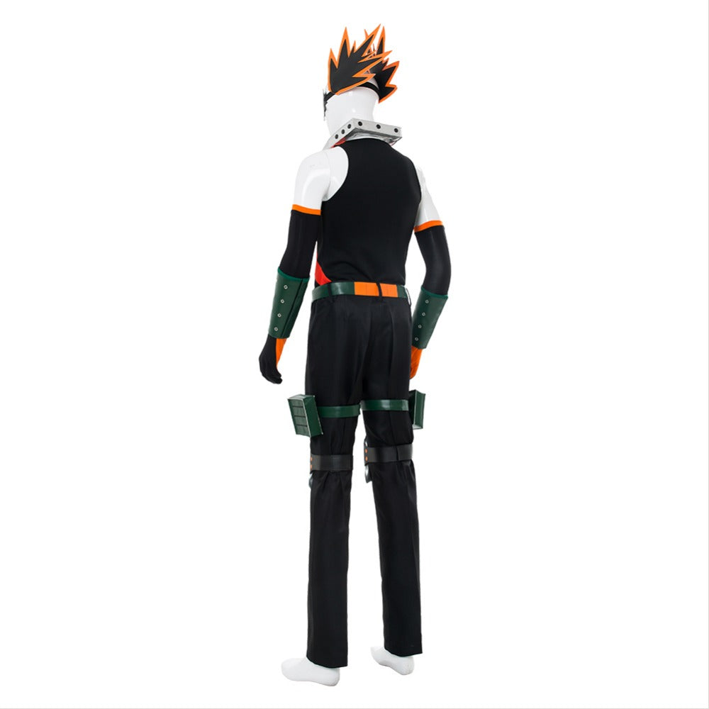 Katsuki Bakugo Hero Costume With Wigs and Shoes Whole Set Kacchan Fighting Costume Outfit Set