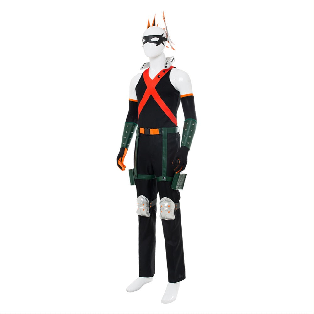 Katsuki Bakugo Hero Costume With Wigs and Shoes Whole Set Kacchan Fighting Costume Outfit Set