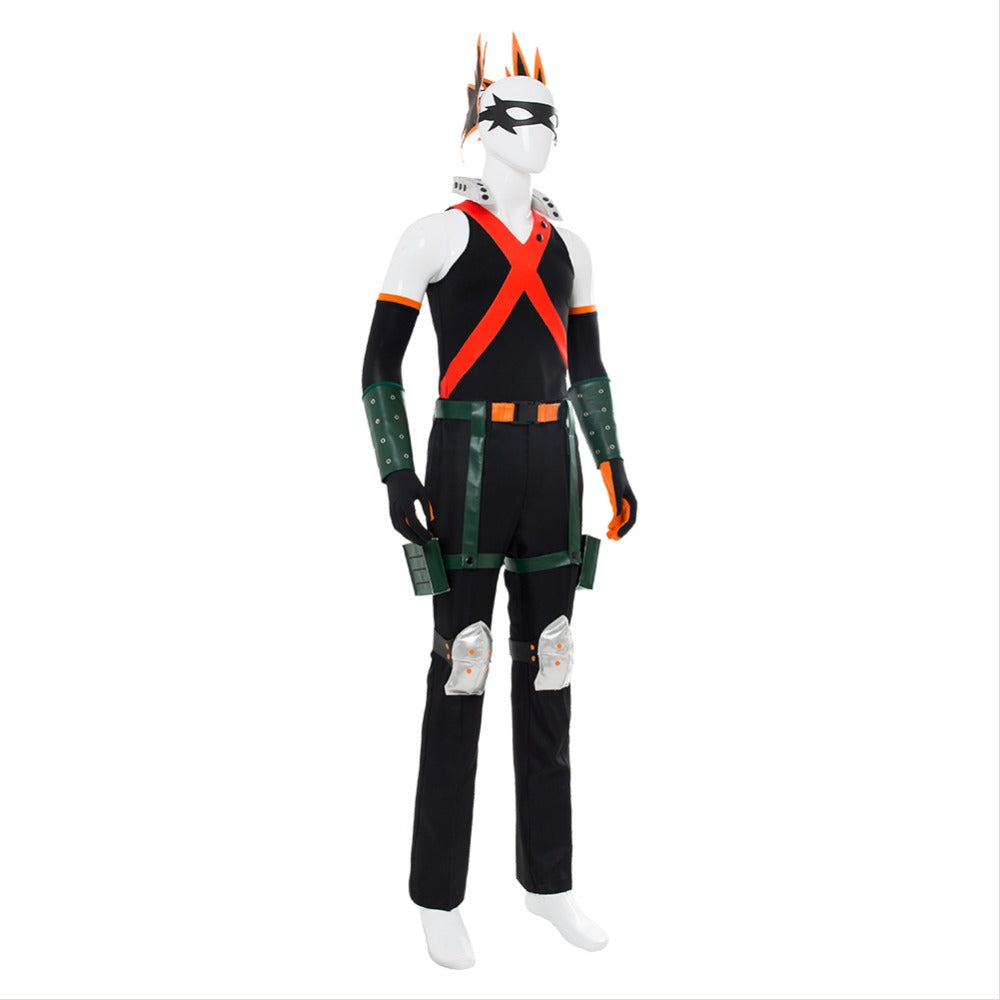 Katsuki Bakugo Hero Costume With Wigs and Shoes Whole Set Kacchan Fighting Costume Outfit Set