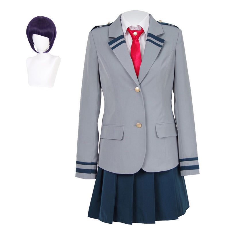 Kyoka Jiro School Uniform Costume With Wigs Set Halloween Carnival Outfit