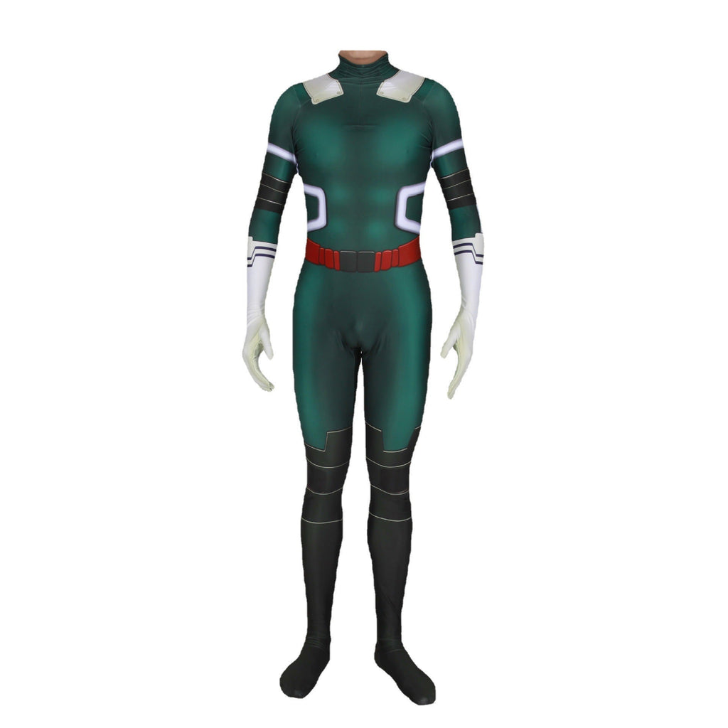 Midoriya Izuku Deku Zentai Costume Izuku's Costume Gamma Halloween Cosplay Jumpsuit For Kids Adults