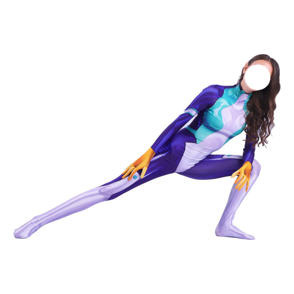 Nejire Chan Nejire Hado Hero Costume Zentai With Wig Set Full Set Halloween Costume