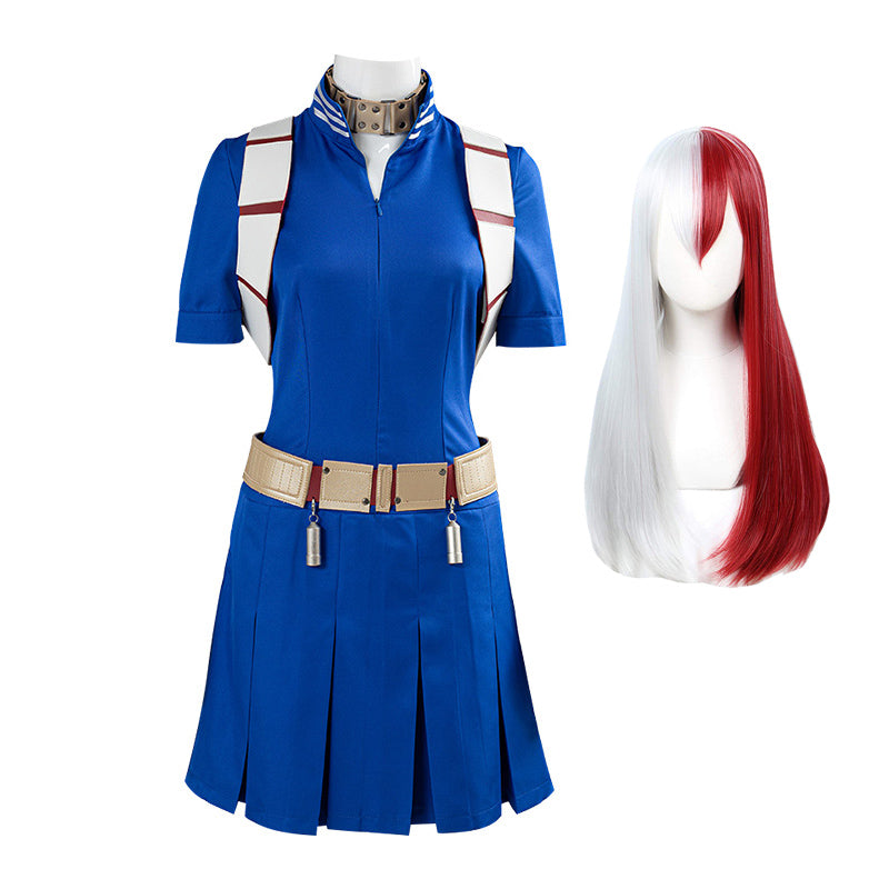 Shoto Todoroki Hero Costume Female Version Fighting Suit Costume Halloween Cosplay Dress