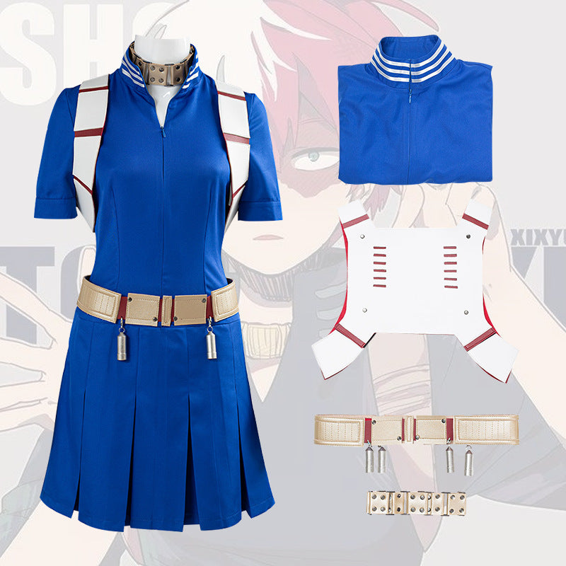 Shoto Todoroki Hero Costume Female Version Fighting Suit Costume Halloween Cosplay Dress