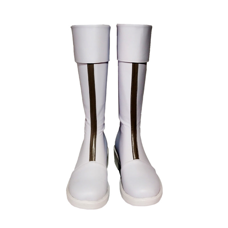 Shoto Todoroki Costume Shoes White PU Leather Boots