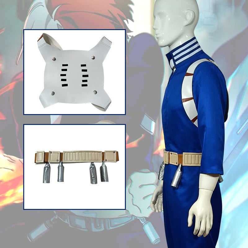 Shoto's Hero Costume +Wigs+Boots  Todoroki Shoto Whole Set Costume Outfit