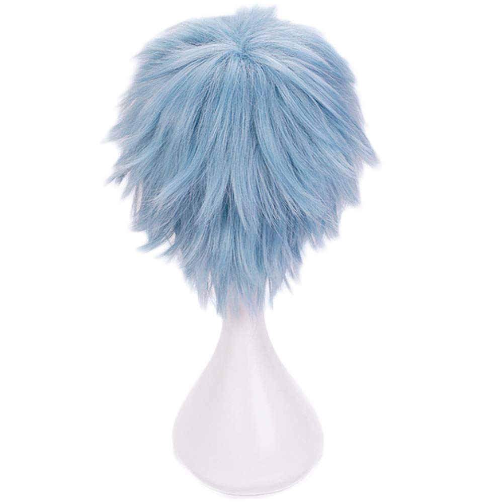 Anime Boku No Hero / My Hero Academia Tomura Shigaraki Cosplay Wigs Blue Short Wigs