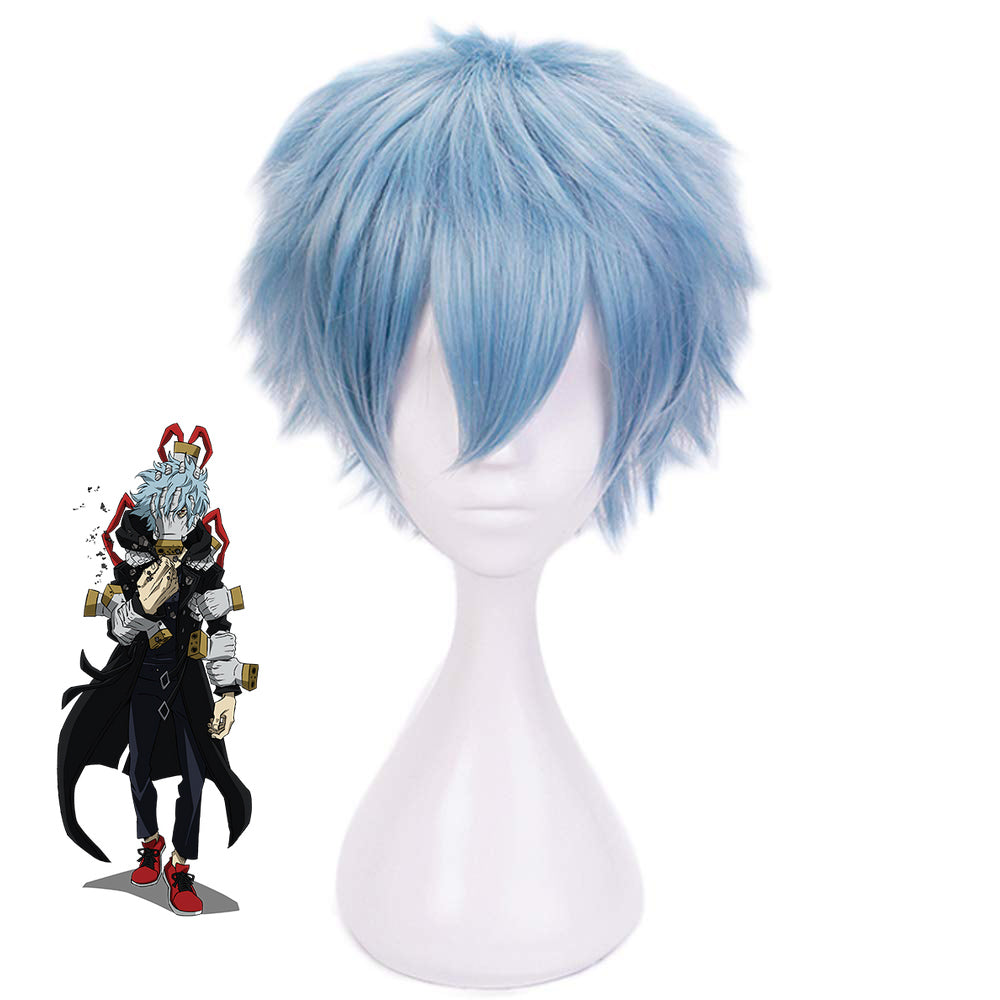 Anime Boku No Hero / My Hero Academia Tomura Shigaraki Cosplay Wigs Blue Short Wigs
