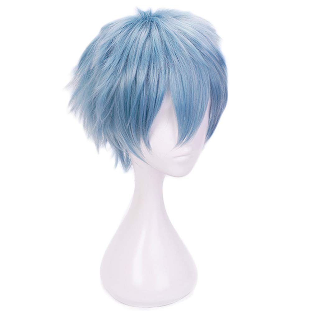 Anime Boku No Hero / My Hero Academia Tomura Shigaraki Cosplay Wigs Blue Short Wigs