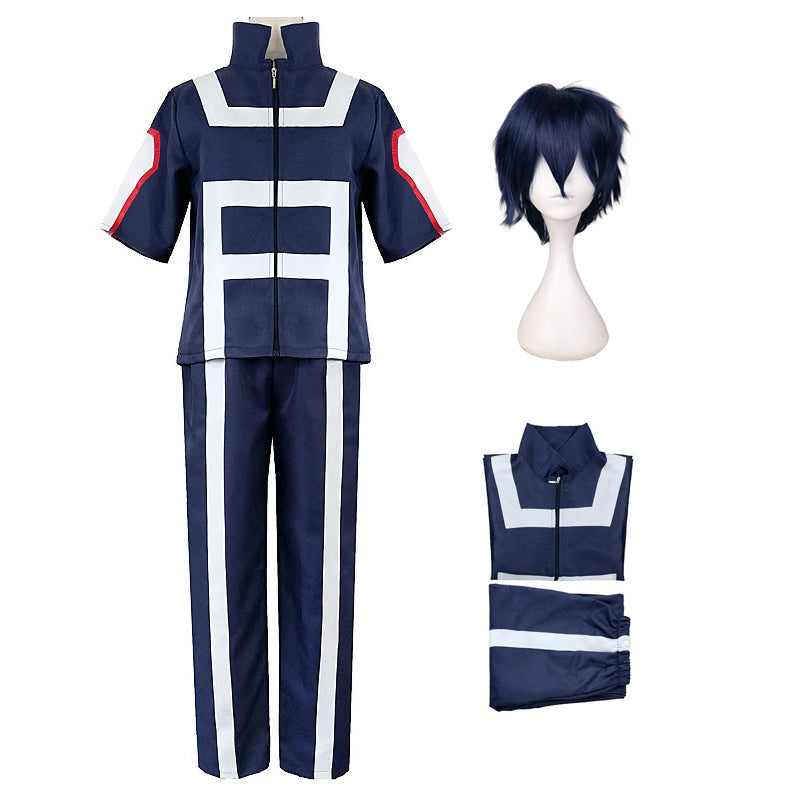 Tenya Ida Training Outfit Costume With Wigs Cosplay Set