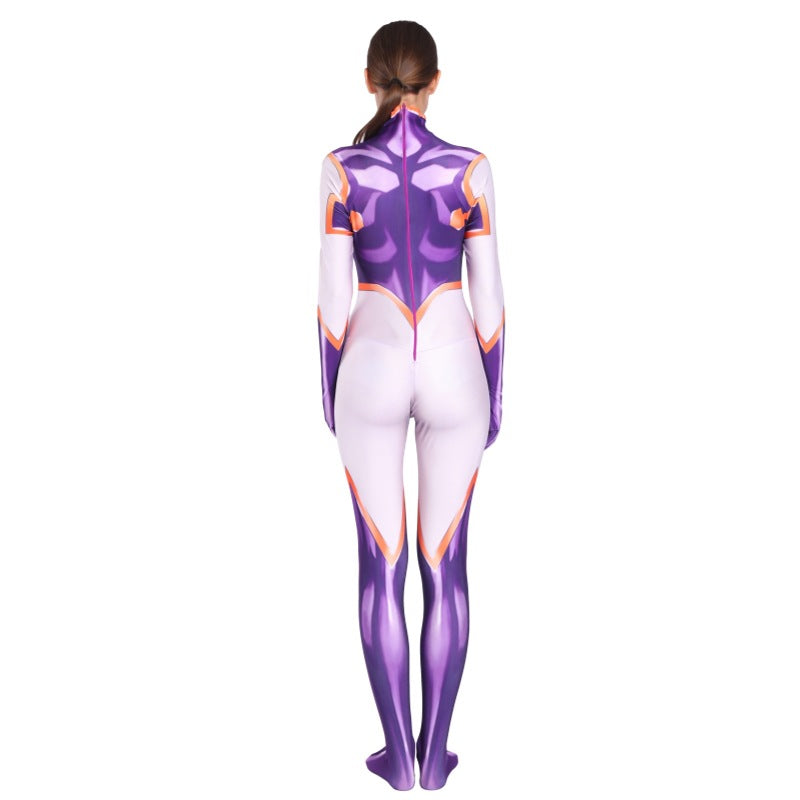 Mountain Hero: Mt. Lady Hero Costume Zentai+Wigs+Horns+Eyemask Full Set Halloween Costume