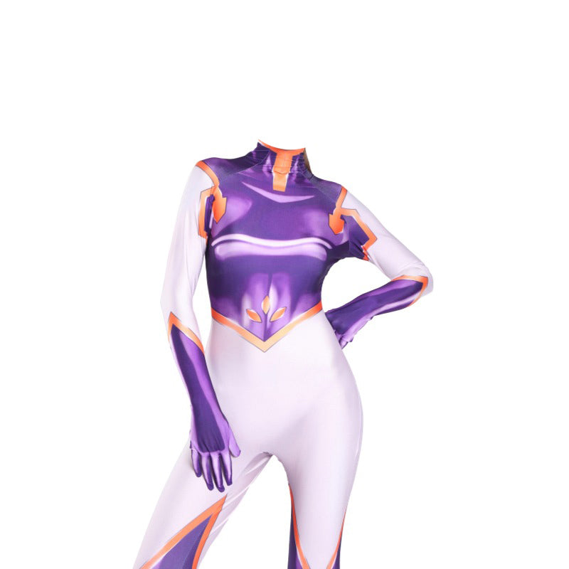 Mountain Hero: Mt. Lady Hero Costume Zentai+Wigs+Horns+Eyemask Full Set Halloween Costume