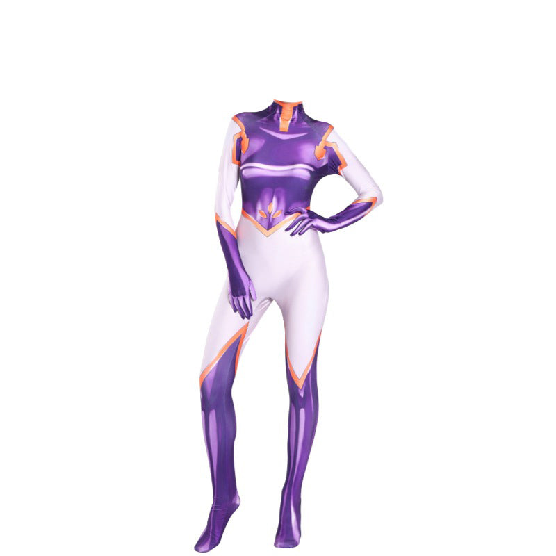 Mountain Hero: Mt. Lady Hero Costume Zentai+Wigs+Horns+Eyemask Full Set Halloween Costume