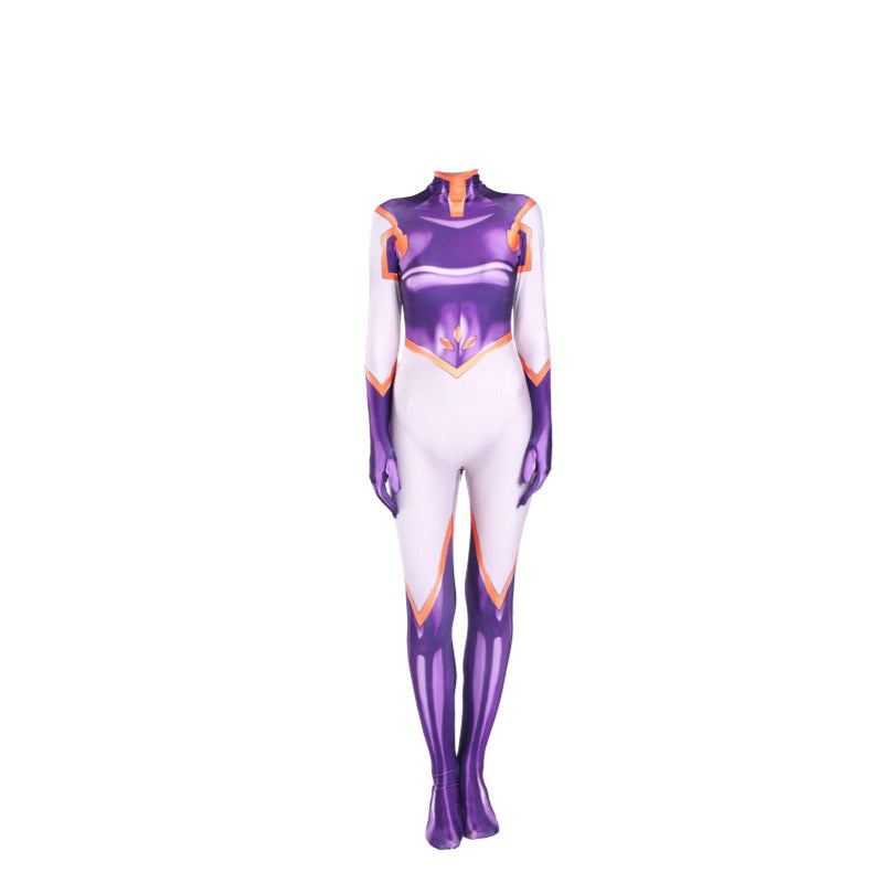 Mountain Hero: Mt. Lady Hero Costume Zentai+Wigs+Horns+Eyemask Full Set Halloween Costume
