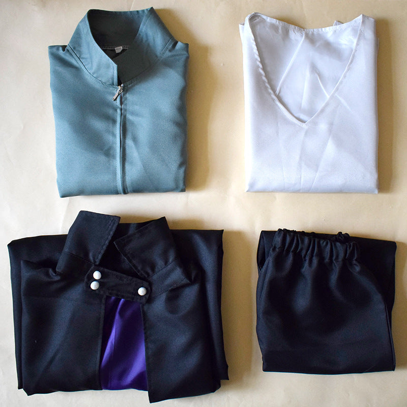 Sasuke Costume Outfit Set With Cloak Halloween Cosplay Costume