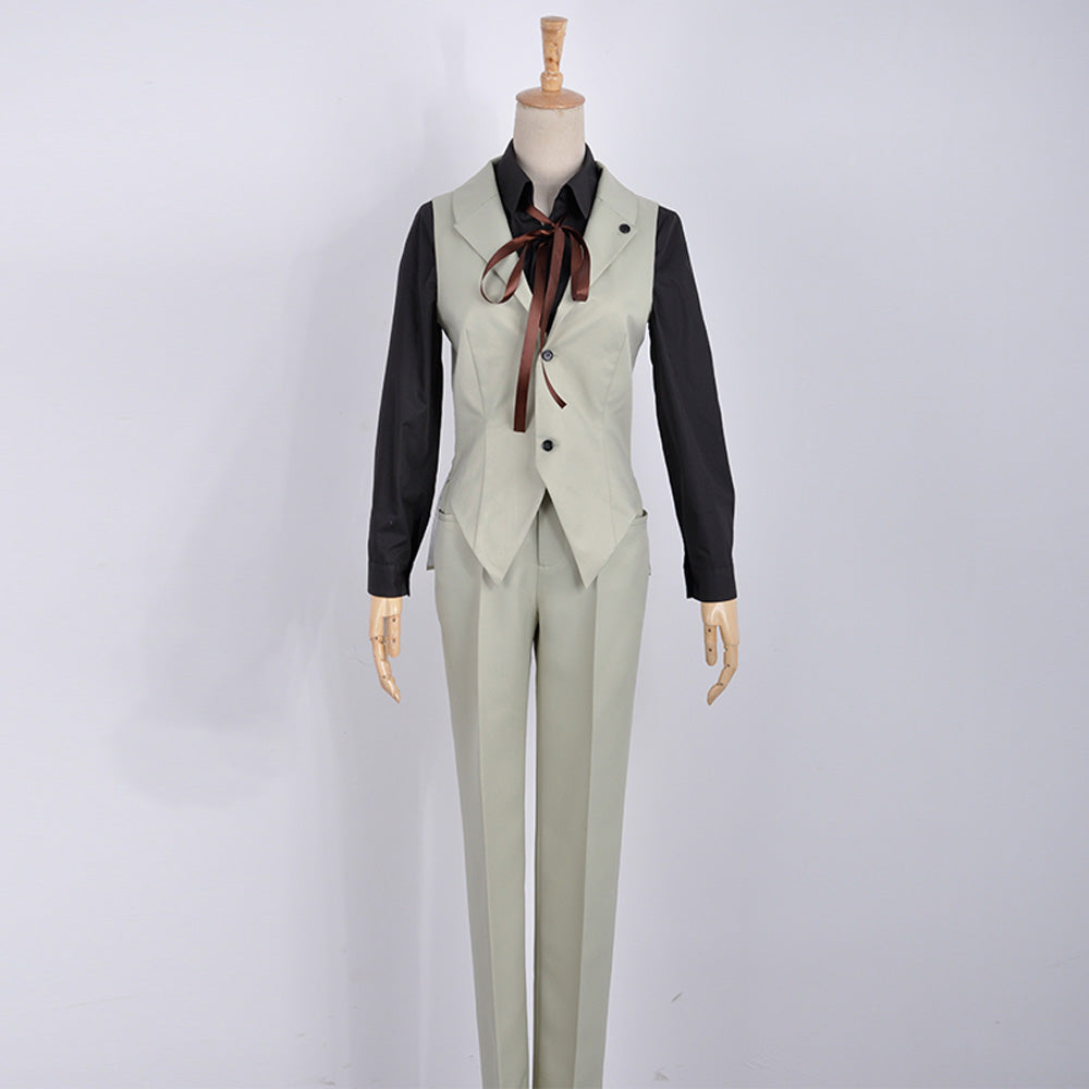 Anime Bungou Stray Dogs Doppo Kunikida Cosplay Costume Suit and Wigs Full Set Cosplay Outfit