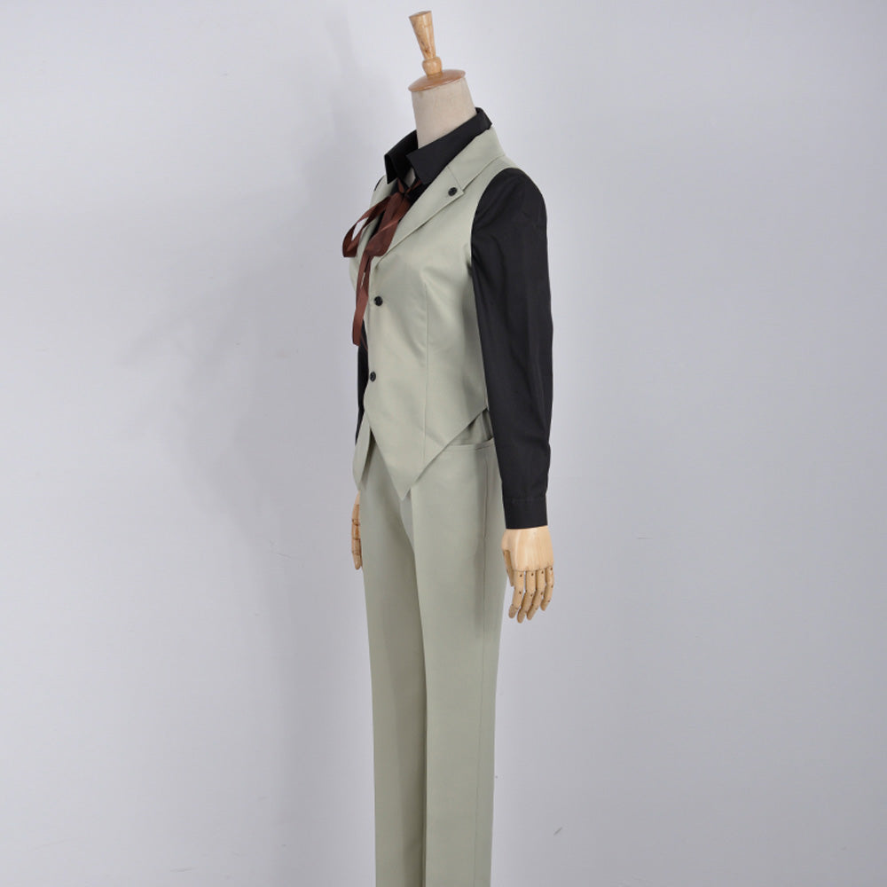 Anime Bungou Stray Dogs Doppo Kunikida Cosplay Costume Suit and Wigs Full Set Cosplay Outfit