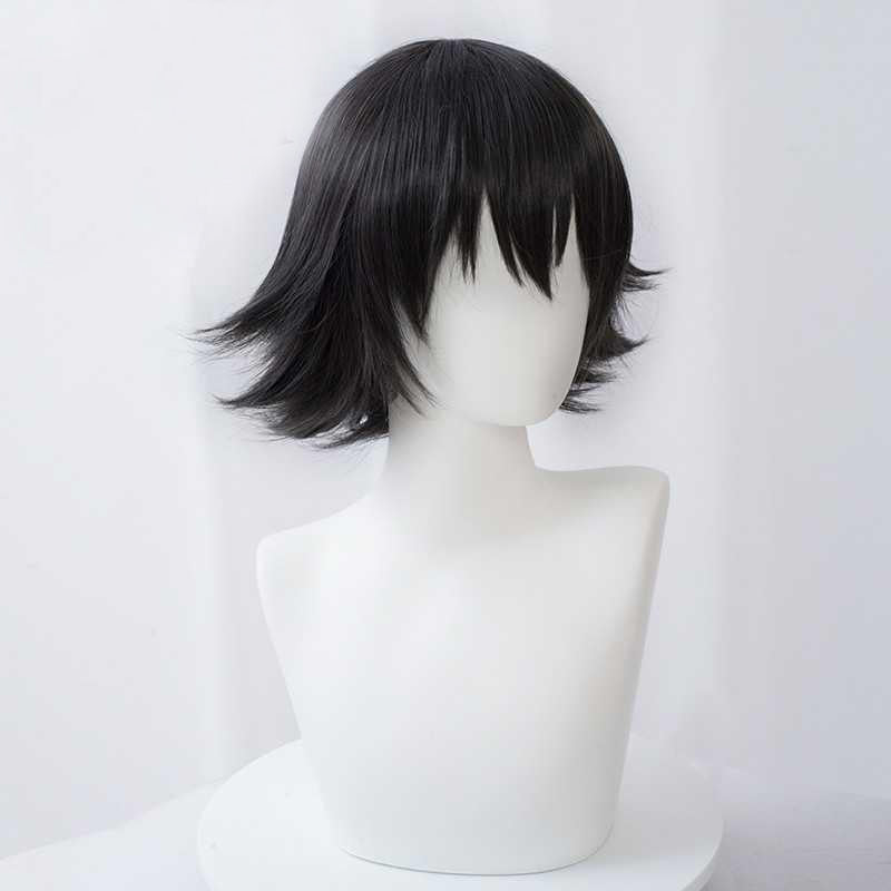 Anime Ranpo Edogawa Cosplay Black Short Wigs