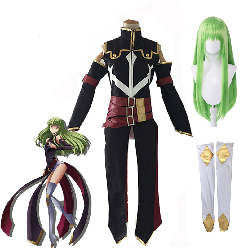 Anime Code Geass Lelouch of the Rebellion C.C.Black Knights Outfit Cosplay Costume Halloween Carnival Cosplay