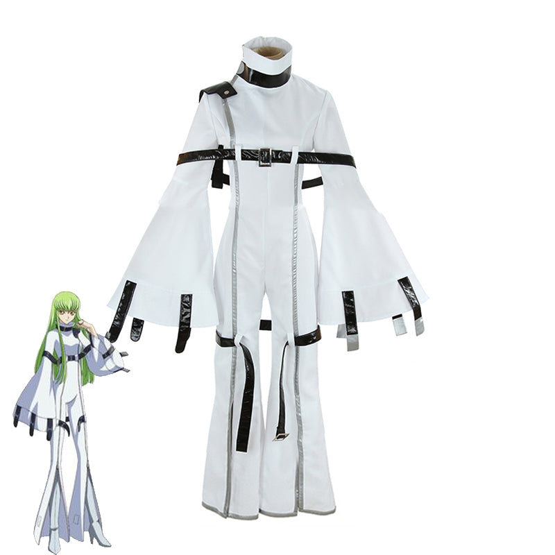 Anime Code Geass Lelouch of the Rebellion C.C.Straitjacket Cosplay Costume White Uniform Halloween Cosplay Outfit