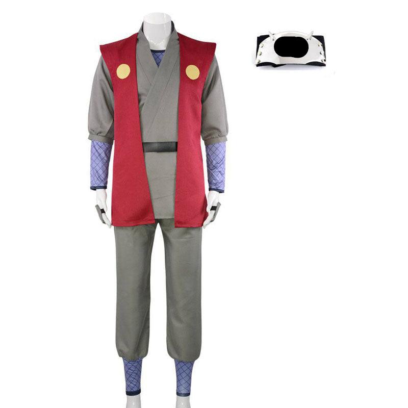 Anime Costume Sannin Toad Sage Jiraiya Cosplay Kimono Suit+Wigs Full Set Halloween Carnival Outfit
