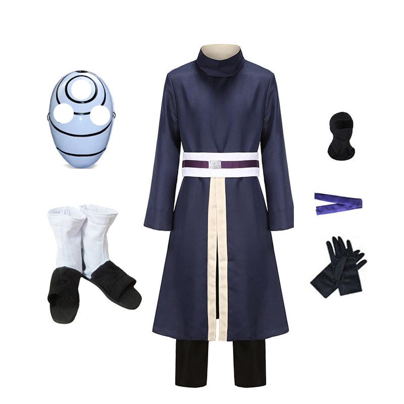 Anime Cosplay Obito Whole Set Costume With Mask and Shoes Tobi Halloween Carnival Cosplay Outfit Set