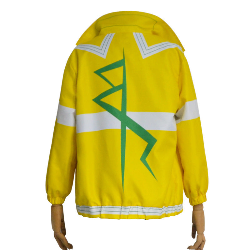 Anime Cyberpunk: Edgerunners David Martinez Cosplay Costume Coat Yellow Jacket