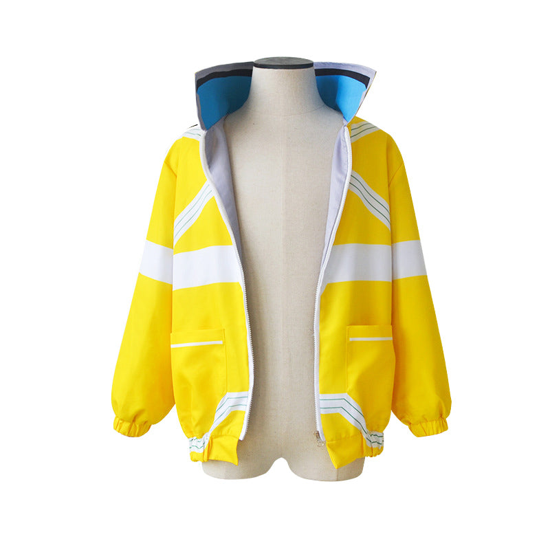 Anime Cyberpunk: Edgerunners David Martinez Cosplay Costume Coat Yellow Jacket