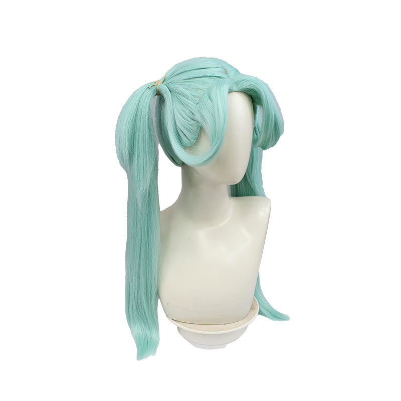 Anime Cyberpunk: Edgerunners Rebecca Becka Cosplay Wigs Two Ponytail Green Wigs