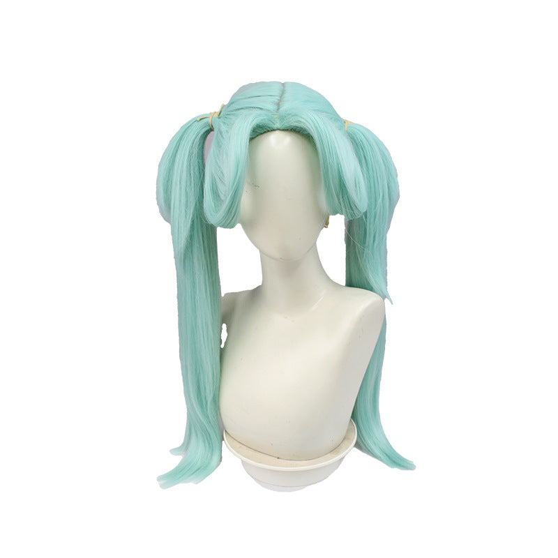 Anime Cyberpunk: Edgerunners Rebecca Becka Cosplay Wigs Two Ponytail Green Wigs