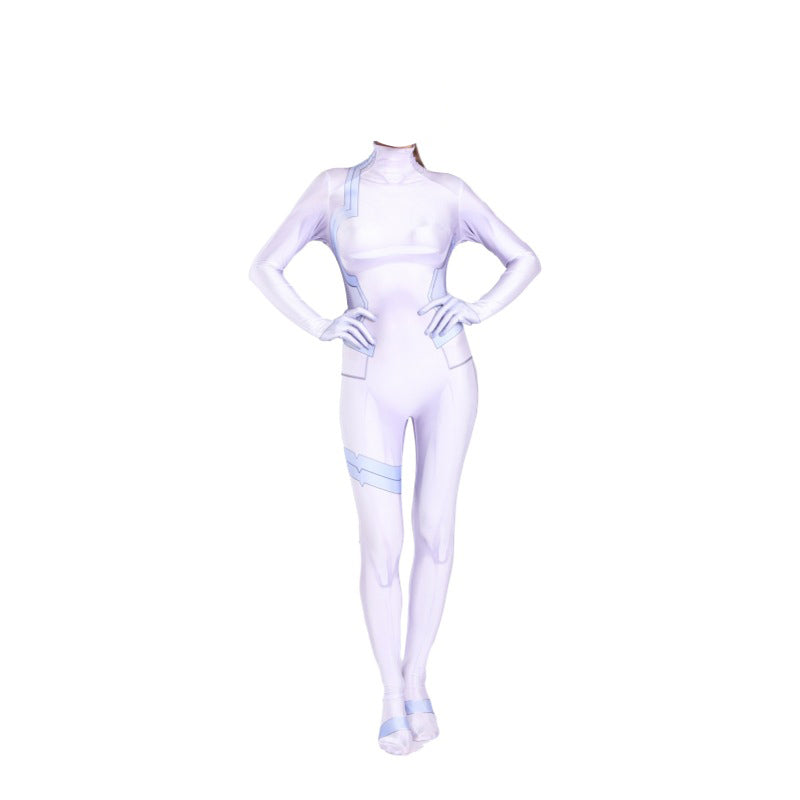 Anime Darling in the Franxx 015 Ichigo/Zero Two 002 Jumpsuit Costume Halloween Cosplay Zentai Outfit