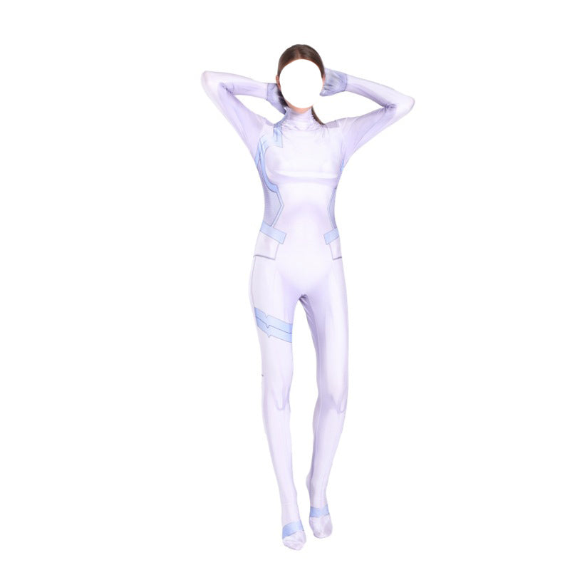 Anime Darling in the Franxx 015 Ichigo/Zero Two 002 Jumpsuit+Wigs Full Set Zentai Costume Outfit